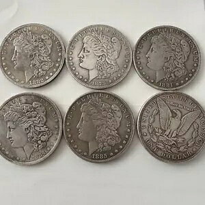 1878-1893 CC ���[�K�� �V���o�[ �_���[ F-VF (Fine-Very Fine) 1893 �N�ȑO ���b�g 5 �R�C��