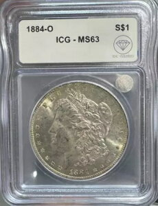1884 O �����K�� �V���o�[ �_���[ ICG MS-63 IDC ���؍ς� (�g�[��)