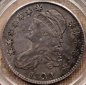 1822 O.109 �L���b�v�h �o�X�g �n�[�t�APCGS XF40�A�X�[�p�[ �X�C�[�g �I���W�i�� LB DavidKahnRareCoins