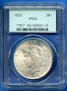 1922 P PCGS MS62 s[X Vo[ _[ $1 čǃRC 1922-P MS-62 Gen 2.1 OGH