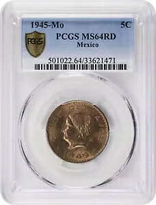 LVR GX^hX EjhX 1945 5 Z^{X RC PCGS F  MS64-RED