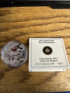 2012 �J�i�_ 15 �h���uLUNAR LOTUS YEAR OF THE DRAGON�v�V���o�[ ���[�^�X �z�^�e �R�C��