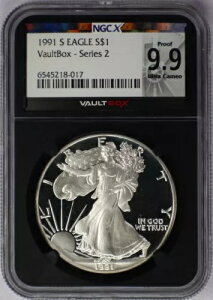 1991-S Silver Eagle VaultBox �V���[�Y 2 - NGC �v���[�t 9.9 �E���g�� �J���I