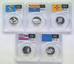 2008 S �B (OK�AAZ�ANM�AHI & AK) �v���[�t �V���o�[ PCGS 69 5 �R�C�� �N�H�[�^�[ �Z�b�g