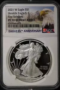 2021 W �v���[�t �V���o�[ �C�[�O�� �^�C�v 1 - NGC PF70 ULTRA CAMEO - ��̓C�[�O�� ���x��!!