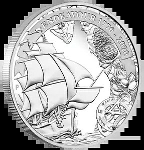 2020 VOYAGE OF DISCOVERY ENDEAVOR 1770-2020 1�I���X $1 �V���o�[ �v���[�t �R�C��