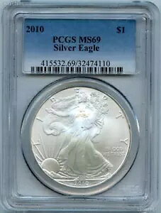 2010 �A�����J �V���o�[ �C�[�O�� �h��: PCGS MS 69