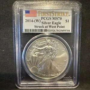 2014-(W) �A�����J�� �V���o�[ �C�[�O�� PCGS MS70 |�t�@�[�X�g�X�g���C�N - �t���b�O���x���R�C��