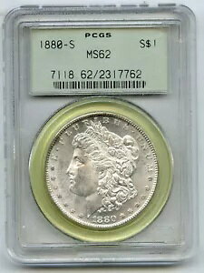 1880-S ���[�K�� �V���o�[ �_���[ PCGS MS 62 �O���[�� ���x�� - �T���t�����V�X�R������ - J660