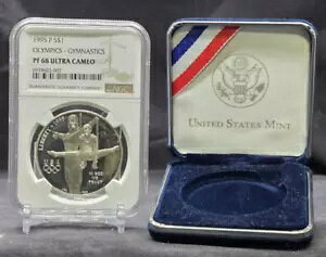 1995 �N�I�����s�b�N - �̑� - $1 - NGC PF68 UC - 0.999 �V���o�[ �R�C�� �u���E�� ���x��