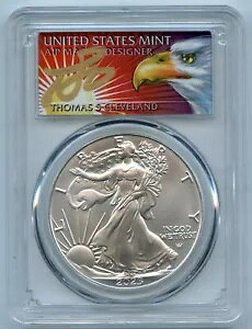 2023 PCGS MS70 アメリカン シルバー イーグル $1、500 個中 1 個、トーマス クリーブランドの署名入り