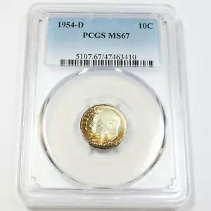 1954 D PCGS MS67 - C{[ g[ Vo[ [Yxg _C - 10c US RC #45811A