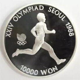 1988年ソウルオリンピック 韓国1万ウォン銀貨 ランニングジェムプルーフ