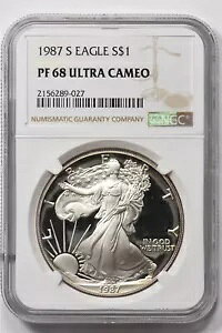 1987-S �V���o�[ �C�[�O�� �h�� ASW 1oz NGC PF68 UC 1227 �܂Ƃ߂Ĕ���*SFCOIN