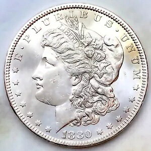 1880-P AU/UNCIR ���[�K�� �V���o�[ �h�� 90% �V���o�[ 1 �h�� �R�C�� - �f�G�ł�! 10��24��