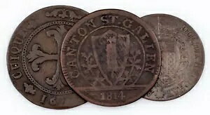 1791-1814 �X�C�X �J���g�� �R�C�� ���b�g (3 ��) 4 �N���C�c�@�[���� 1 �o�b�c�F�� (VF)