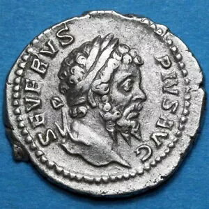 ローマのコイン - デナリウス銀 - セプティミウス セウェルス、西暦 193 〜 211 年頃