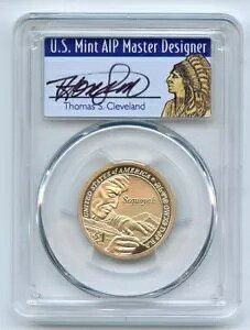 2017 S $1 サカガウィア ドル エンハンスド PCGS SP70 FDOI トーマス クリーブランド 1/500