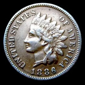 1886 インディアン セント ペニー ---- 素敵な米国コイン ---- #P711