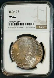 1896 [K Vo[ 1 hd݁B NGC O[h: MS 62BNGC ؖ: 6080108-025