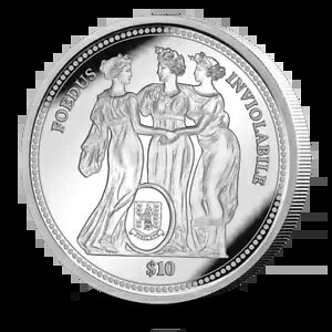 2022 BVI Three Graces 28.28 �O���� �V���o�[ �v���[�t �R�C�� COA & �{�b�N�X