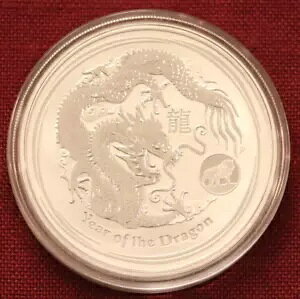 2012 Lunar Year of Dragon w/ Lion Privy - p[X 0.999 Vo[ 1 IX V[Y II Lbv