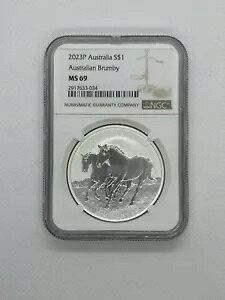 2023 �I�[�X�g�����A �u�����r�[ �V���o�[ 1oz NGC MS69�B 1 ��� 3 ���|�b�v���܂��B 25,000 �~���g