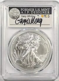 2020 (P) アメリカン シルバー イーグル PCGS MS70 ホイットリー署名緊急発行 FDOI