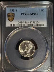 1938-S  10C PCGS MS66 - 48751254