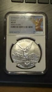 2013 Mo Mexico 1 Onza Silver Libertad - NGC MS69 - v̂RC!!