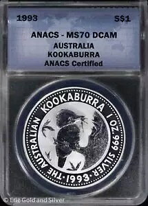 1993 $1 I[XgA 1 IX Vo[CJZ~ ANACS MS 70 DCAM