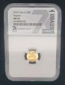 2022 �N�b�N�A�C�����h �y�K�T�X MS 70 �S�[���h $5 1/2 �O���� NGC