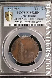 �C�M���X: ���t�Ȃ� DH-174 �E�H���b�N�V���[ �P���v�\���̃g�[�N�� - PCGS MS62BN #SLA369