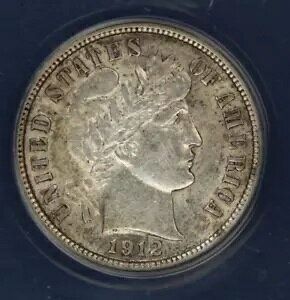 1912-P 1912 Barber Dime 10c ANACS - AU55 �I���W�i���̔h��ȃR�C���I�j�[�X�I