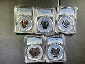 1962 čv[t Zbg - 1A5A10A25A50 Zgd - PROOF 66 & 67 - PCGS