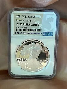 2021 W $1 T-1 NGC PF70 �E���g�� �J���I �v���[�t �V���o�[ �w�����f�B�b�N �C�[�O�� �^�C�v 1 35 ���N