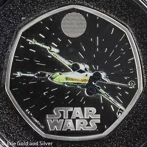 2024年 イギリス スターウォーズ X-Wing カラー化スターリングシルバー プルーフコイン OGP