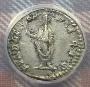 セプティミウス セウェルス ローマ造幣局 AR デナリウス、AD 201 ANACS EF 40、極細コイン