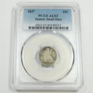 1837 P PCGS AG3 X[ fCg - Vo[ V[g _C - čRC #49427A