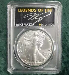 タイプ 2 2021 PCGS MS 70 シルバー イーグル ドル、マイク ピアッツァ サイン入り、1 オンス シルバー