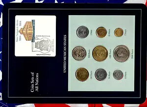 �I�[�� �l�[�V�����Y ���L�V�R �R�C�� �Z�b�g �J�[�h�t�� 1987-1989 UNC 50,100,500,5000 �y�\ 1988