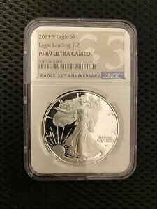 2021 NGC PF69 UC Heraldic Eagle Silver Dollar T-1 35 ���N�L�O���x��