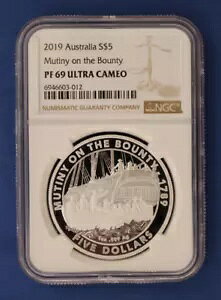 2019 I[XgA 1 IX Vo[ v[t $5 RCuMutiny on the Bountyv NGC PF69 COA t