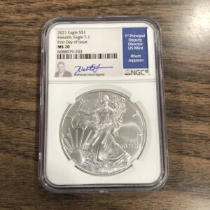 2021 Heraldic Eagle T-1 ���s���� NGC MS70 ���b�g�E�W�F�v�\������