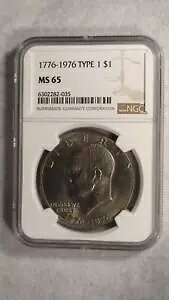 1976 P ^Cv 1 AC[n[ h NGC MS65 WF IKE 1 h RCiŔ̔܂B