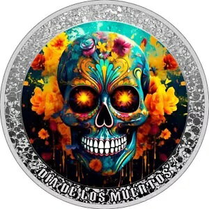 Dia De Los Muertos �X�J�� �ԕt�� 2024 1 �I���X �V���o�[ �R�C�� �J�����[��
