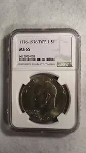 1976 P ^Cv 1 AC[n[ h NGC MS65 WF IKE 1 h RCiŔ̔܂B