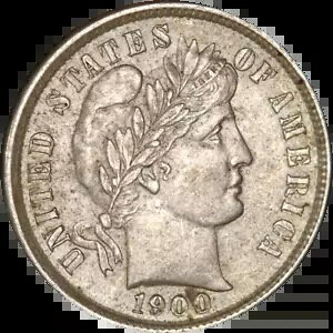 1900-P Barber Dime - Choice++ �G�O�[�N�e�B�u �R�C�� �J���p�j�[����̂����ȃZ�[��