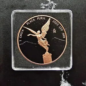 2023 メキシコ リベルタ ローズ 金メッキ ヘイロー 1 オンス銀貨