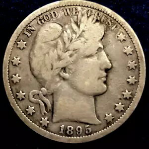 1895 o Barber Half Dollar - �č��R�C��: �V���o�[ - West of the Divide